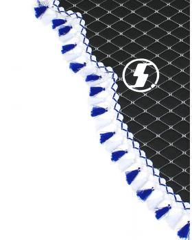 Ламбрекен и уголки SHACMAN из экокожи Черный, Белый/Синий-foto3