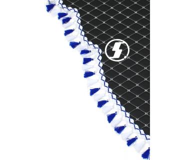 Ламбрекен и уголки SHACMAN из экокожи Черный, Белый/Синий-foto3