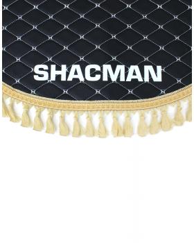 Ламбрекен и уголки SHACMAN из экокожи Черный/Бежевый-foto2