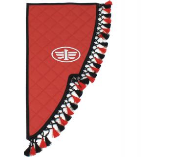 Ламбрекен и уголки FAW из экокожи Красный-foto3