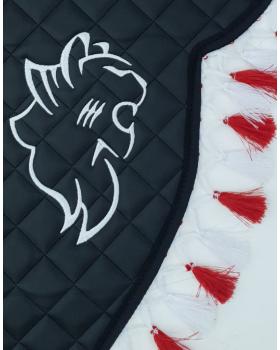 Ламбрекен и уголки из экокожи SITRAK Черный, Белый/Красный-foto2