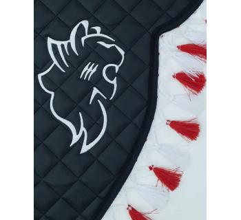 Ламбрекен и уголки из экокожи SITRAK Черный, Белый/Красный-foto2