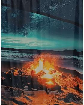 Шторы ночные с принтом "Костер на берегу" (90х220см)-foto2