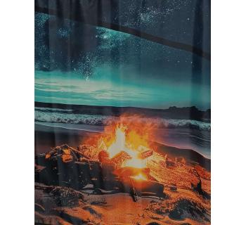 Шторы ночные с принтом "Костер на берегу" (90х220см)-foto2