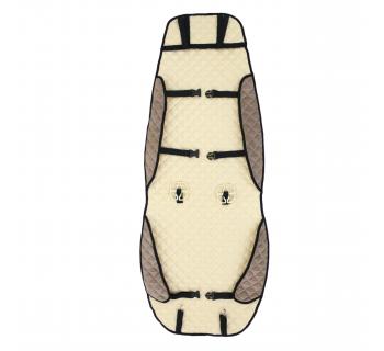 Накидка автомобильная с узкой спинкой Бежевый Вельвет-foto3