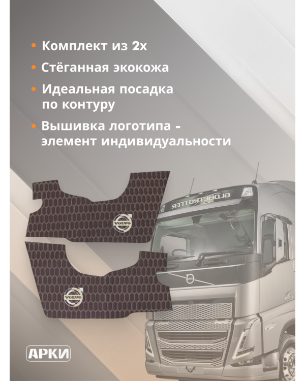 Накладки на дверные карты VOLVO FH16 Коричневый