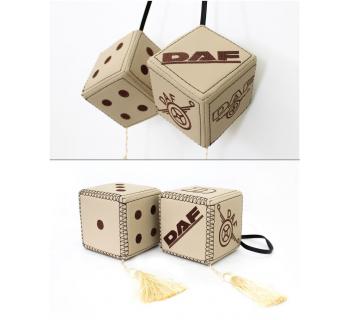 Подвеска Кубики DAF Экокожа Бежевый-foto2