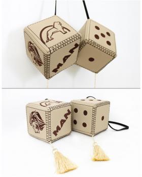 Подвеска Кубики MAN Экокожа Бежевый-foto2