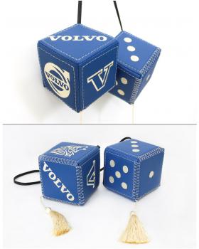 Подвеска Кубики VOLVO Экокожа Синяя-foto2