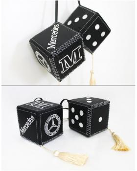 Подвеска Кубики MERCEDES Экокожа Черный-foto2