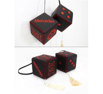 Подвеска Кубики MERCEDES Экокожа Черный-foto2