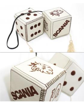 Подвеска Кубики SCANIA Экокожа Бежевый-foto2