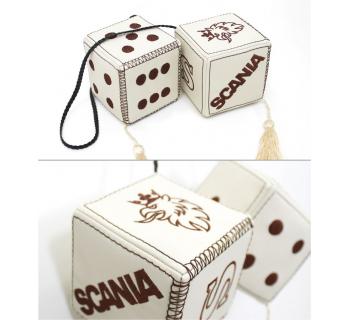 Подвеска Кубики SCANIA Экокожа Бежевый-foto2