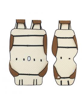 Накидка на сиденье для Газель Next Коричневый Флок (Водительская + пассажирский диванчик) -foto3