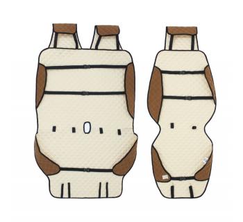 Накидка на сиденье для Газель Next Коричневый Флок (Водительская + пассажирский диванчик) -foto3