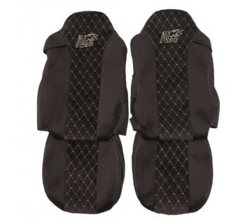 Чехлы в автомобили камаз К-5490 NEO Кабрио Коричневый вышивка -foto3