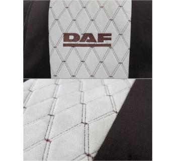 Чехлы в грузовик DAF 105 "Кабрио" Бежевый Вышивка-foto2