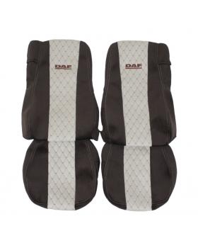 Чехлы в грузовик DAF 105 "Кабрио" Бежевый Вышивка-foto3