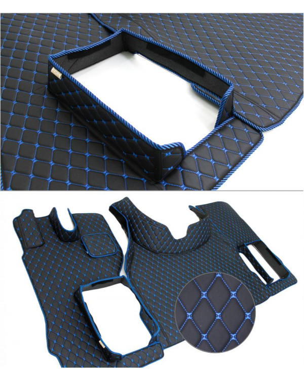 3D Коврик VOLVO FH16 АКПП Черный-синий