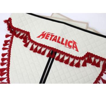 Ламбрекен и уголки из экокожи METALLICA Бежевый-foto3