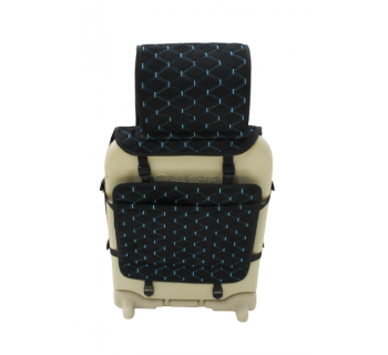 Накидка универсальная Велюр/Экокожа Черный/Синий-foto3