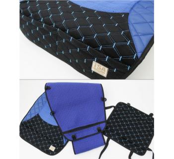 Накидка универсальная Велюр/Экокожа Черный/Синий-foto4