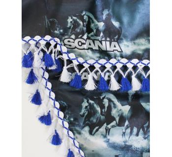 Ламбрекен и уголки с принтом SCANIA "Кони под Луной"-foto2