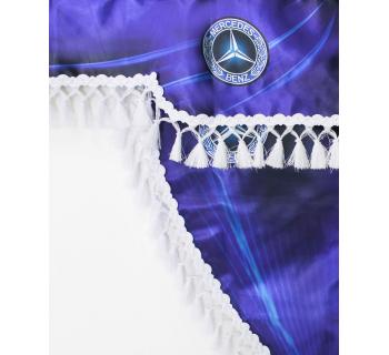 Ламбрекен и уголки с принтом MERCEDES Синий-foto2