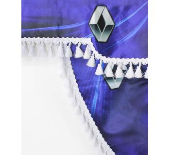 Ламбрекен и уголки с принтом RENAULT Синий-foto2