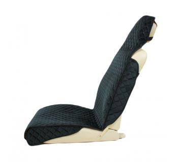 Накидка автомобильная с узкой спинкой (Черный Велюр) -foto2