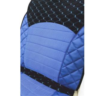 Накидка универсальная Велюр/Экокожа Черный/Синий-foto2