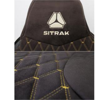 Чехлы SITRAK Rest Кабрио Коричневый вышивка -foto2