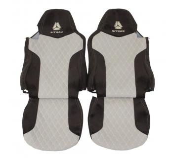 Чехлы SITRAK Rest Кабрио Бежевый вышивка -foto3