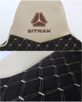 Чехлы SITRAK Rest Велюр Экокожа Бежевый -foto2