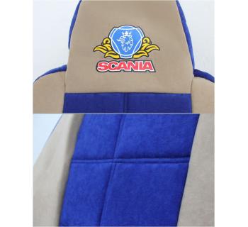 Чехлы SCANIA 6 Кубик Алоба Бежевый/Синий-foto2