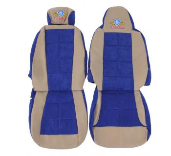 Чехлы SCANIA 6 Кубик Алоба Бежевый/Синий-foto3