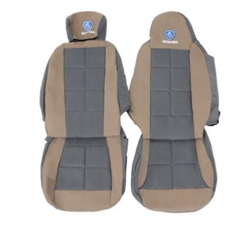 Чехлы SCANIA 6 Кубик Алоба Бежевый/Серый-foto3