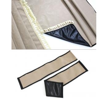 Шторы спального места с ламбрекеном Бежевый/Черный-foto3