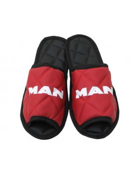 Тапочки экокожа MAN (Красный)