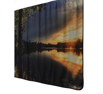 Шторы блэкаут с релакс- принтом "Лесное Озеро" (90х220см)-foto3