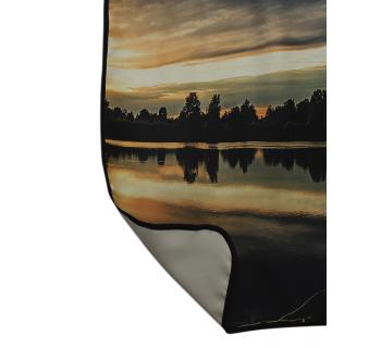 Шторы блэкаут с релакс- принтом "Лесное Озеро" (90х220см)-foto2