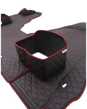 3D Коврик SHACMAN X6000, Черный-Красная Стежка-foto4