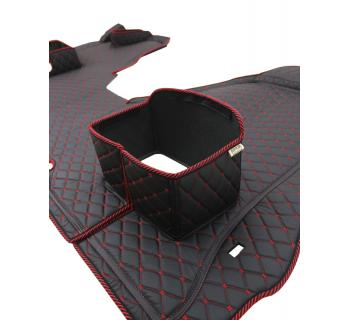 3D Коврик SHACMAN X6000, Черный-Красная Стежка-foto4