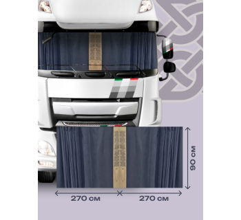 Шторы ночные 270*90 канвас, синий скандинавский-foto2