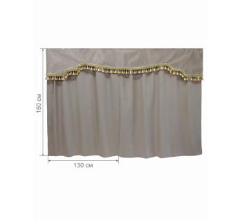 Комплект штор кабрио Бежевый (7)-foto2