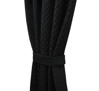 Комплект штор велюр соты/ экокожа черный-foto5