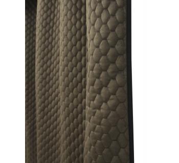 Комплект штор велюр соты/ экокожа коричневый-foto3