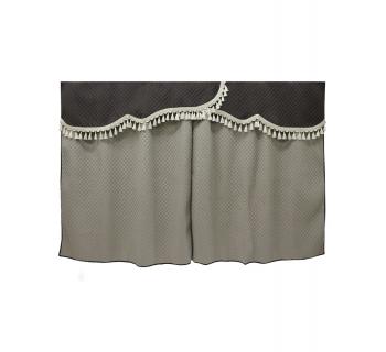 Комплект штор велюр соты коричневый/бежевый-foto2