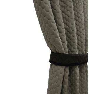 Комплект штор велюр соты коричневый/бежевый-foto3