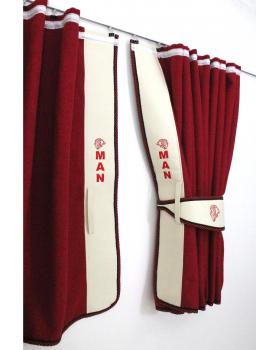 Шторы ночные лобового окна сборка c вышивкой MAN-foto3